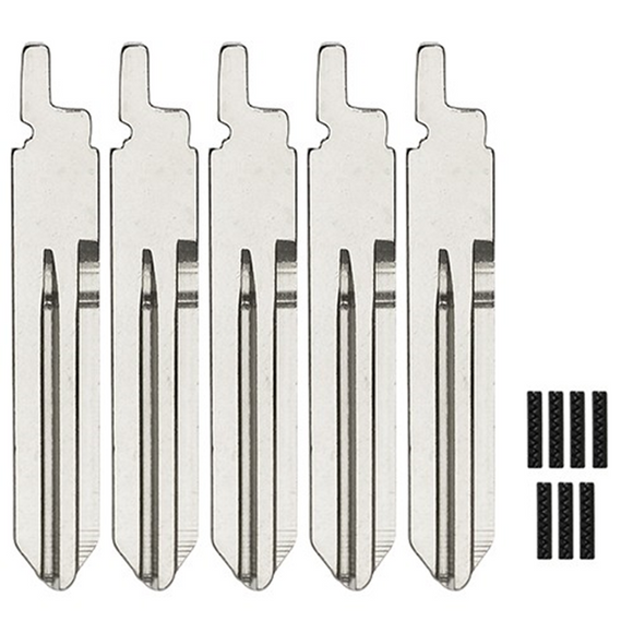 Nissan Rogue NSN14 - Flip Key Blade w/Roll Pins (GTL) for OEM Remotes (5 Pack)