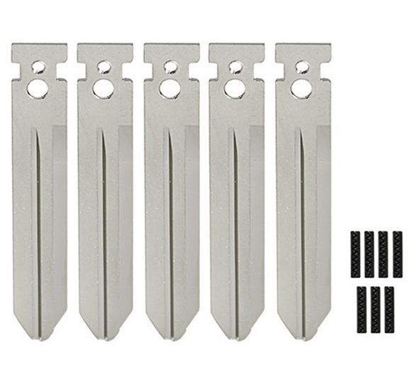 Nissan NSN14T - Flip Key Blade w/Roll Pins for OEM Remotes (GTL) (5 Pack)