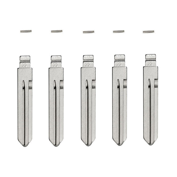 Nissan DA34 - Flip Key Blade w/Roll Pins for Xhorse Remotes (GTL) (5 Pack)