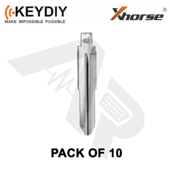 Key Blade: Y-13# 62# - Mit4R Mit1 Mitsubishi Blade For Xhorse & Keydiy Universal Remotes (Pack Of