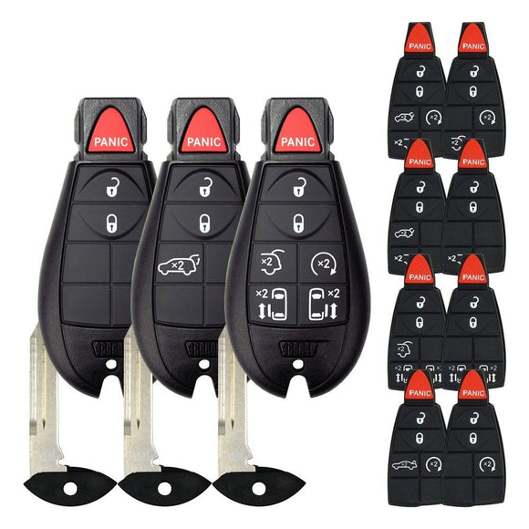 Chrysler - Build-A-Fobik (FCC: IYZ-C01C) Kit - 3 Fobiks & 8 Button Pads (GTL) V2