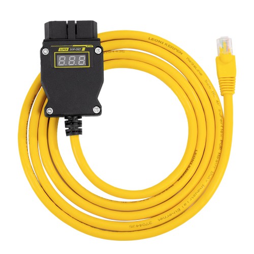 Ethernet to OBD2 Cable with Voltage Display - VOE, Enet cable for BMW, Supra, Volvo, Polestar