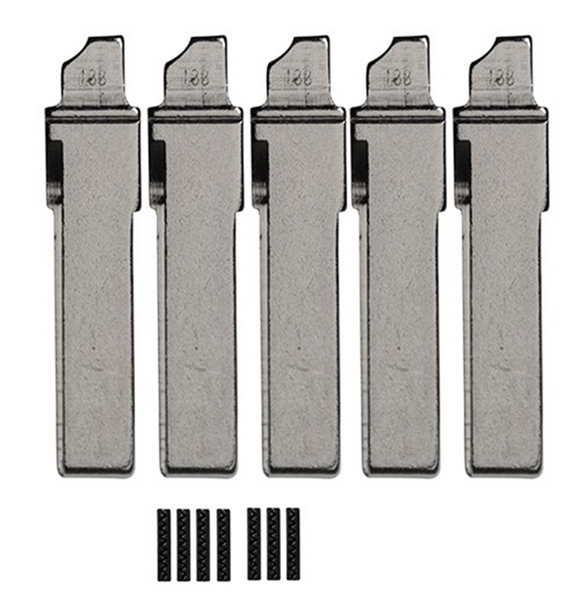 VW HU66 - Flip Key Blade w/Roll Pins for OEM Remotes (GTL) (5 Pack)