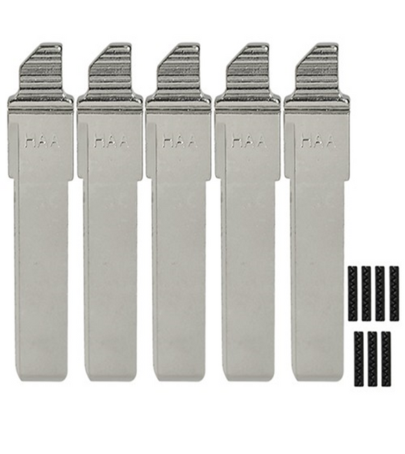 Ford HU75T - Flip Key Blade w/Roll Pins for OEM Remotes (GTL) (5 Pack)