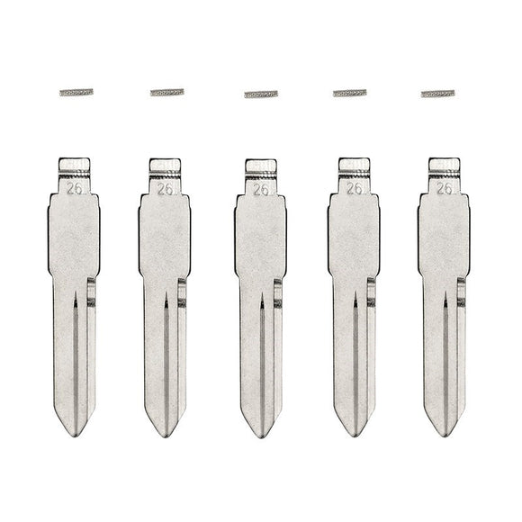 GM B102 - Flip Key Blade w/Roll Pins for Xhorse Remotes (GTL) (5 Pack)