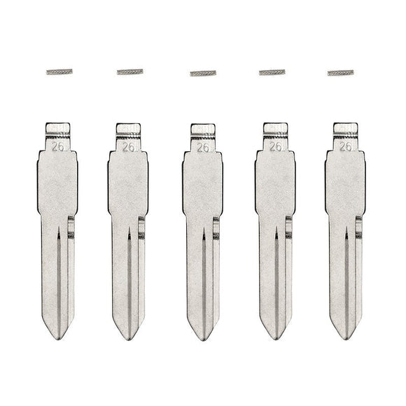 5-Pack GM B102 Flip Key Blade w/Roll Pins for Xhorse Remotes