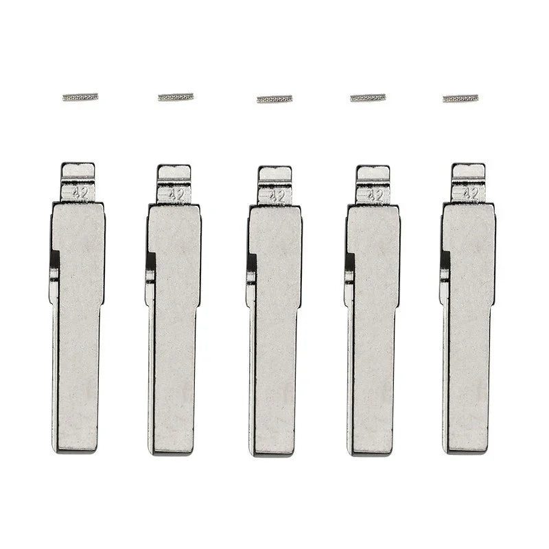 Audi/VW HU66 - Flip Key Blade w/Roll Pins for Xhorse/Key DIY Remotes (5 Pack)