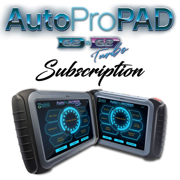 Xtool AutoProPAD G2/Turbo 1 Year Updates, Support, & Extended Warranty Subscription