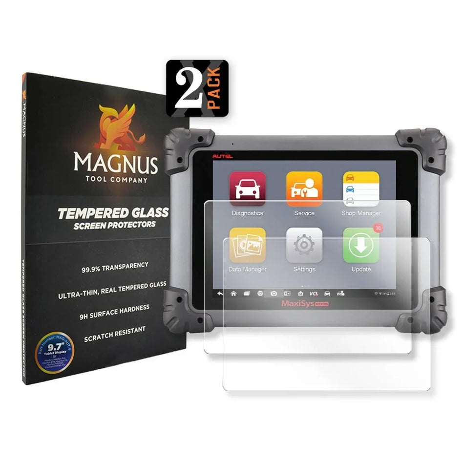 AUTEL MaxiSys Elite [Tempered Glass Screen Protectors, by Magnus] 2-Pack