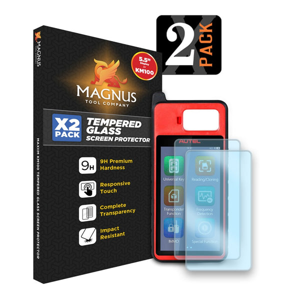 Autel KM100 [Tempered Glass Screen Protectors, by Magnus] 2-Pack