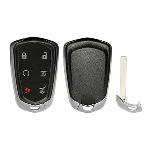 Cadillac 6-Button Smart Key Shell w/SUV Hatch & Glass (SHELL ONLY)