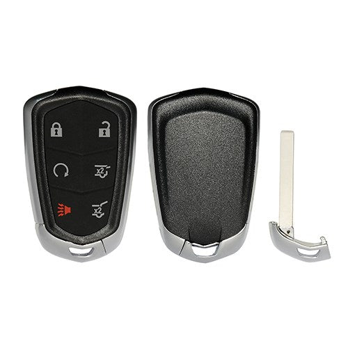 Cadillac 6-Button Smart Key Shell w/SUV Hatch & Glass (SHELL ONLY) (GTL)