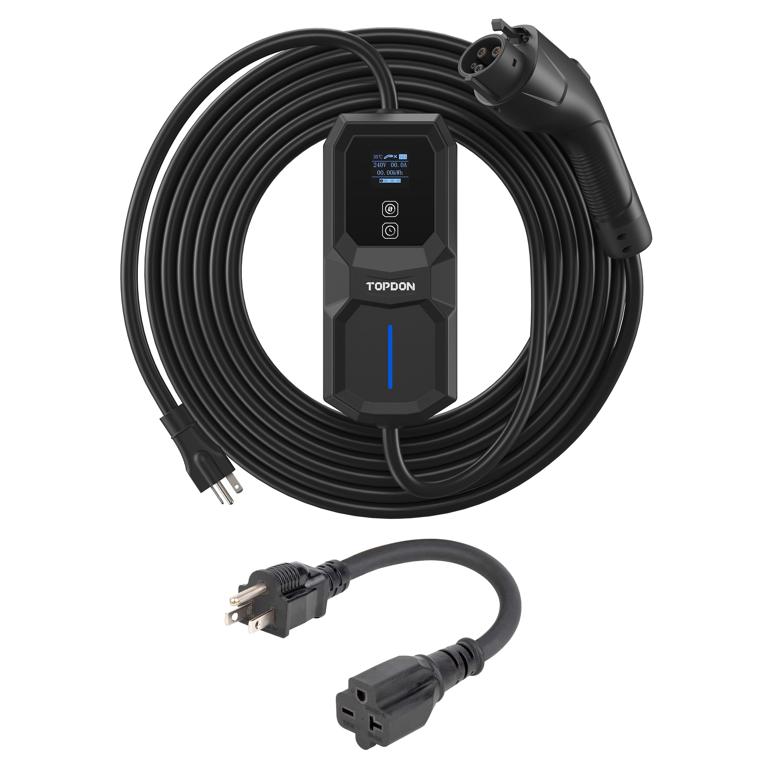 TOPDON - PulseQ AC Portable 16A - NEMA 6-20 Plug, 5-15 Adapter diagnostic scanner