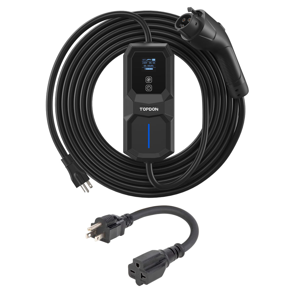 TOPDON - PulseQ AC Portable 16A - NEMA 6-20 Plug, 5-15 Adapter diagnostic scanner