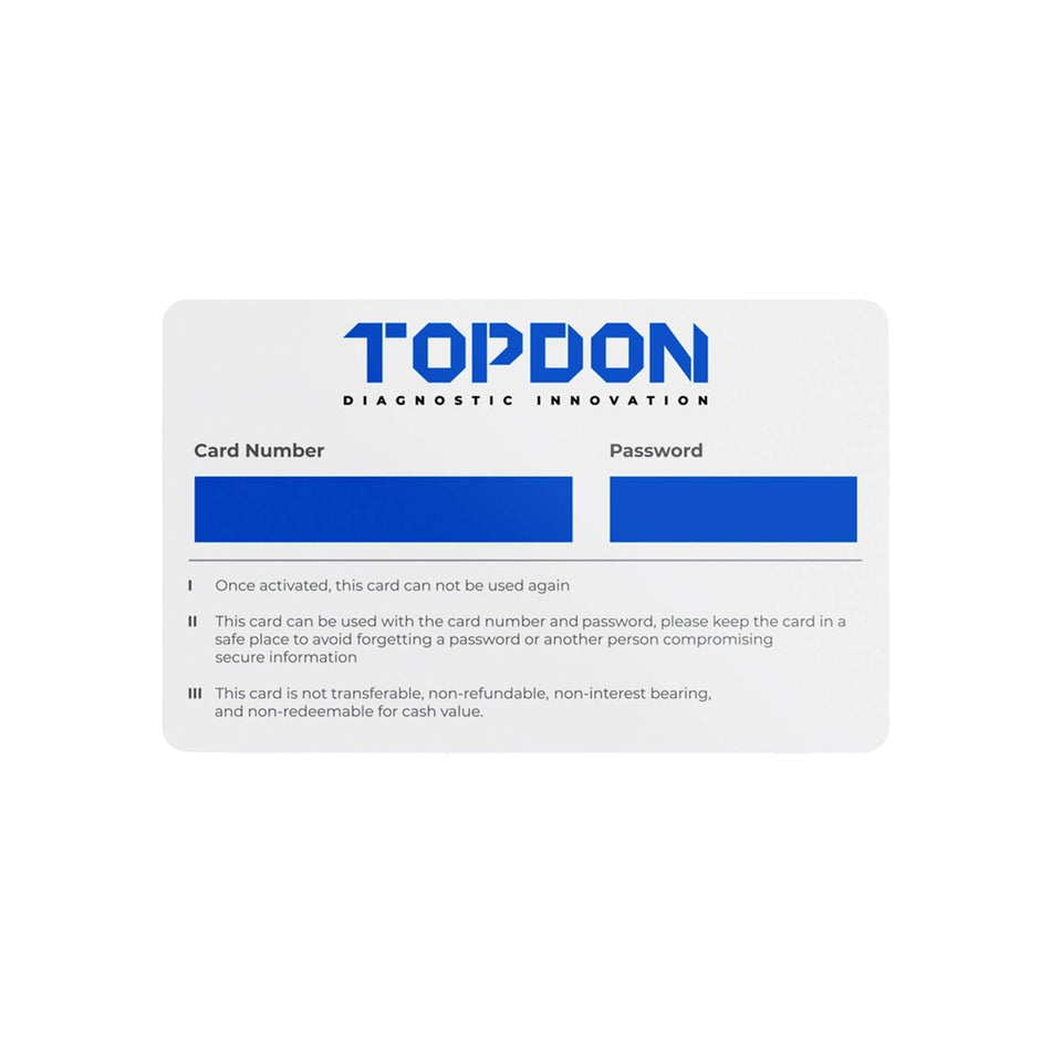 TOPDON Tesla Software One-Year Update/Add
