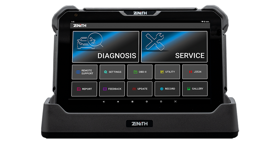 EZDS Zenith Z7 Diagnostic Tablet Side View - EZDS Zenith