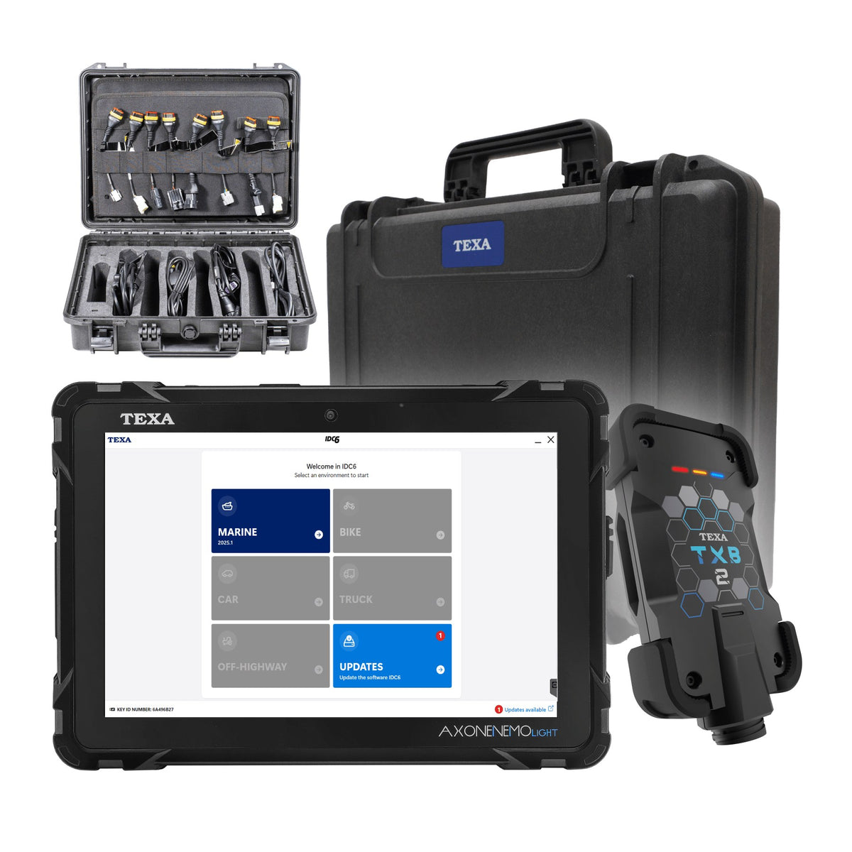 TEXA AXONE Nemo Light Marine with TXB2 - Basic Case - package contents