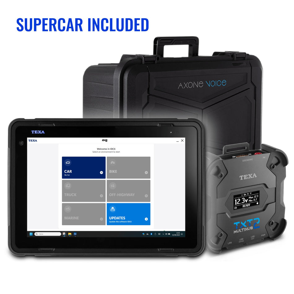 TEXA AXONE Voice CAR & Supercar with Multihub 2 - package contents