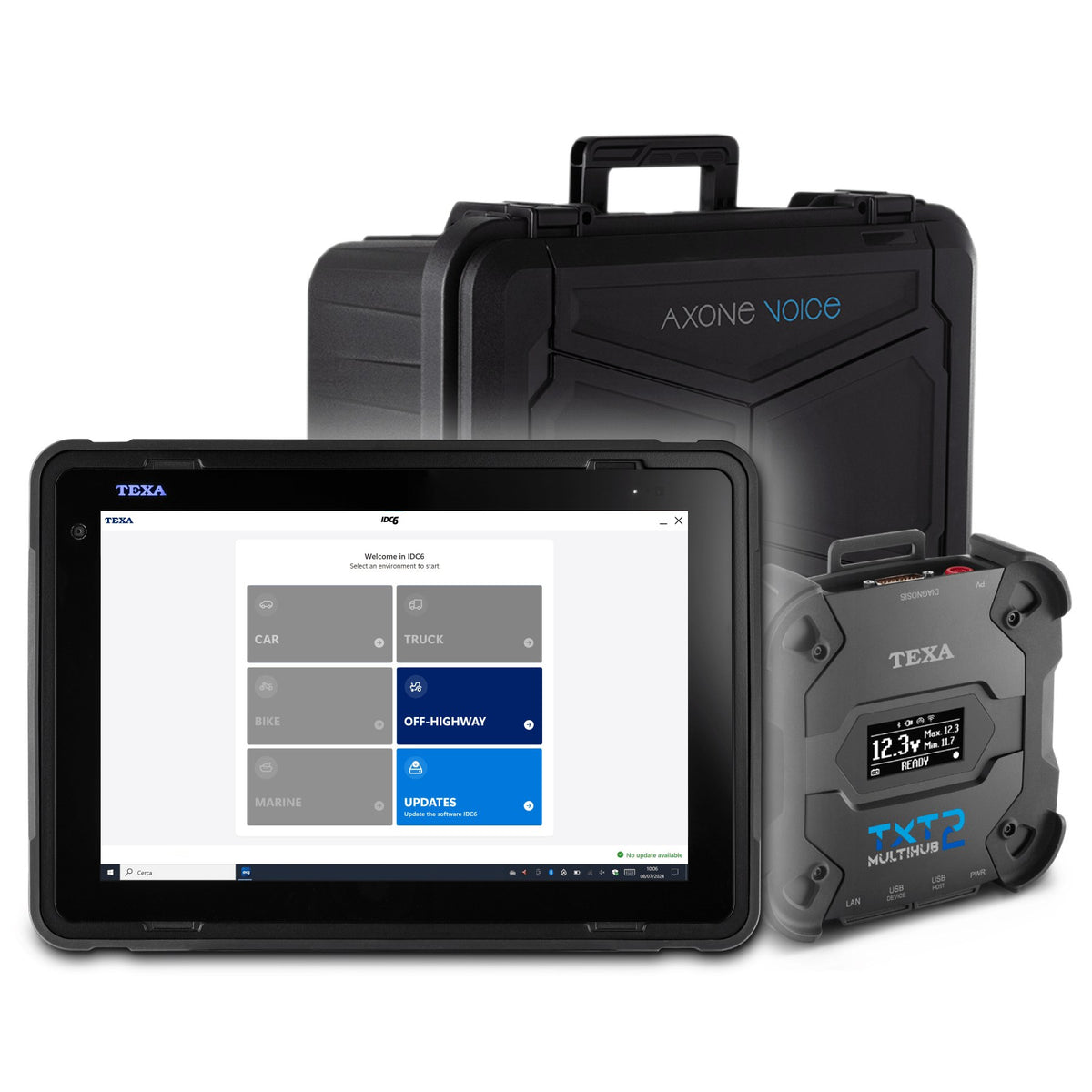 TEXA AXONE Voice OHW with Multihub 2 - package contents