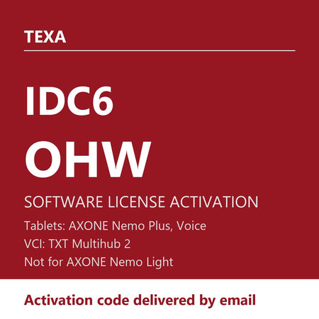 TEXA IDC6 OHW PREMIUM Software License - Activation for AXONE Nemo Plus / Voice