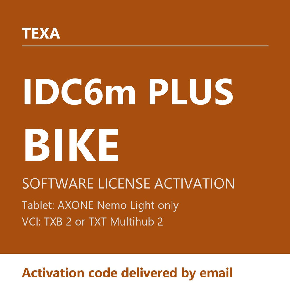 TEXA IDC6m PLUS BIKE Software License - Activation for AXONE Nemo Light