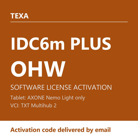 TEXA IDC6m PLUS OHW Software License - Activation for AXONE Nemo Light