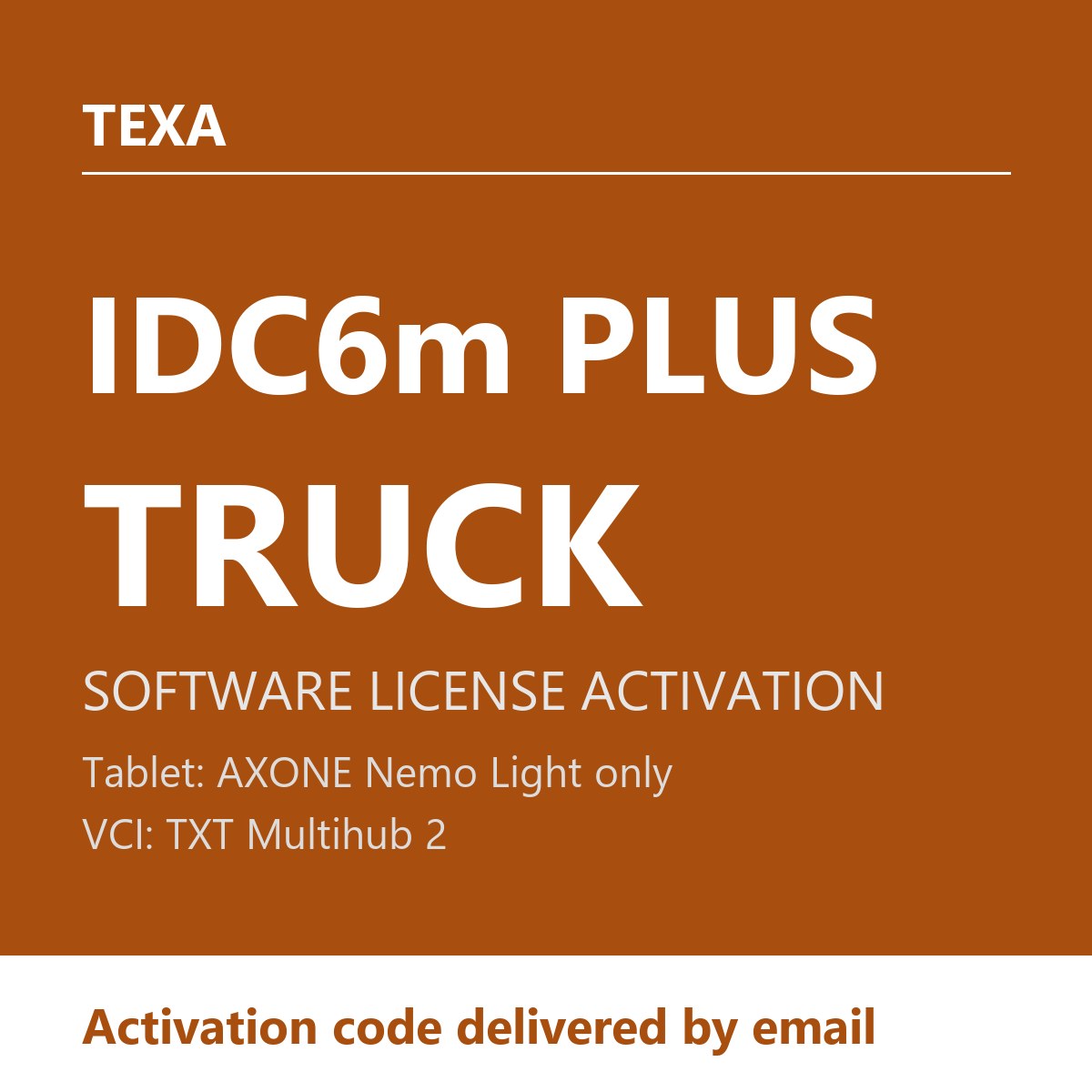 TEXA IDC6m PLUS TRUCK Software License - Activation for AXONE Nemo Light