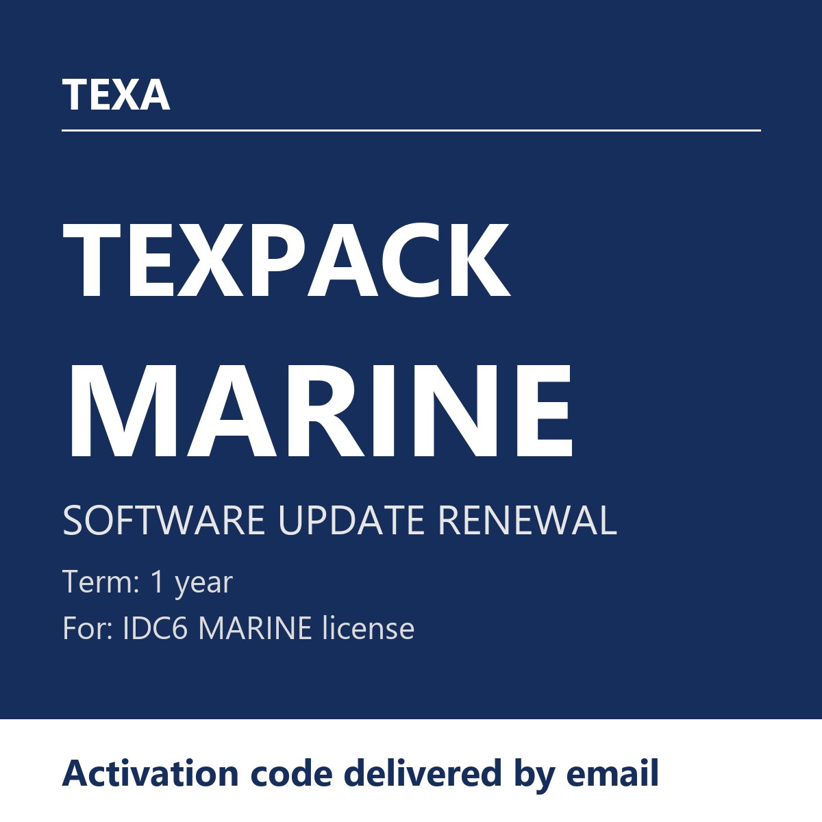 TEXA TEXPACK MARINE - 1-Year Software Update Renewal for IDC6 MARINE