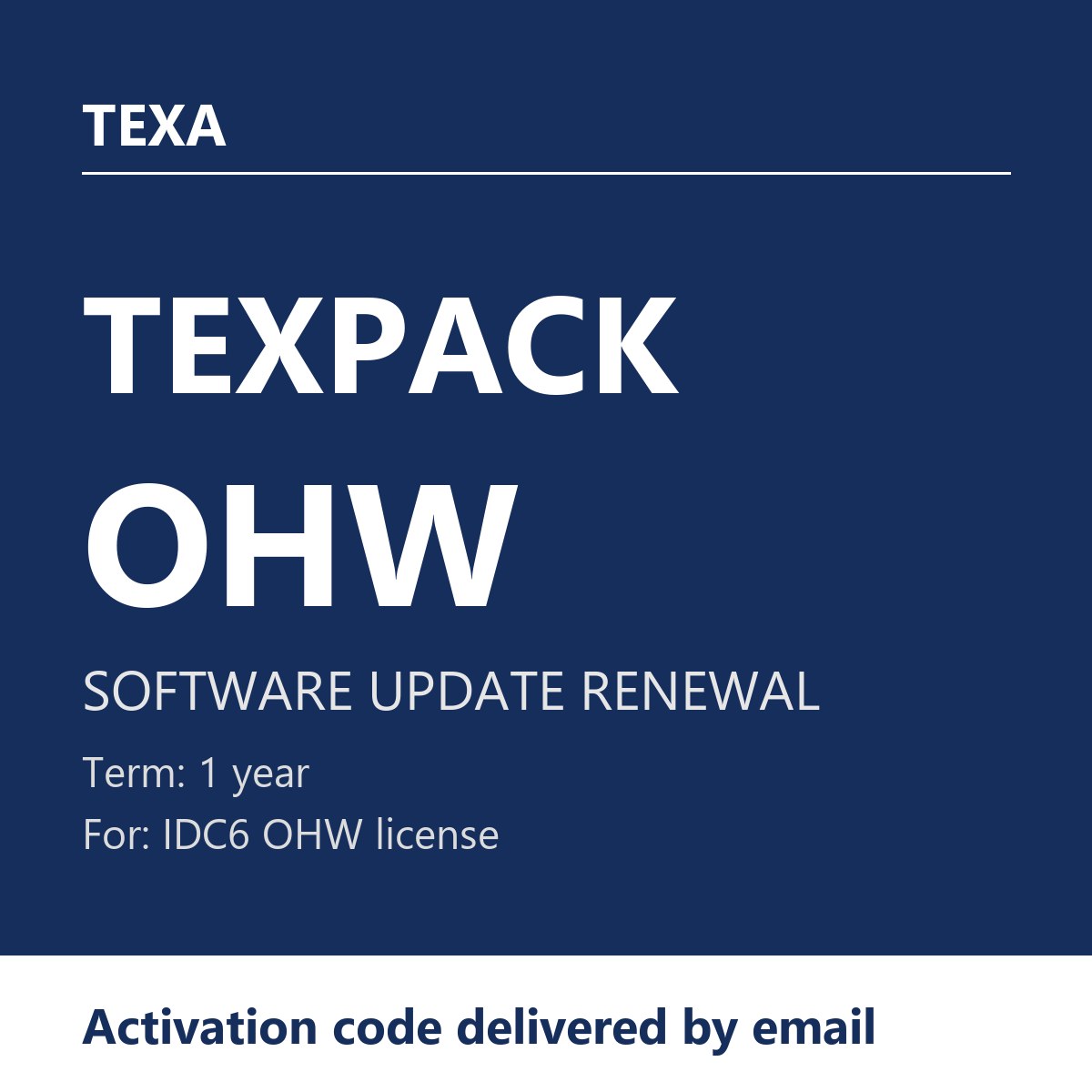 TEXA TEXPACK OHW - 1-Year Software Update Renewal for IDC6 OHW