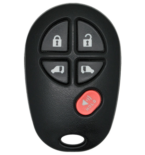 Toyota Sienna 2004-2017 5-Button Remote (FCC: GQ43VT20T)