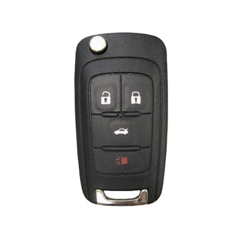 GM 2010+ 4-Button Flip Remote Head Key (FCC: OHT01060512)