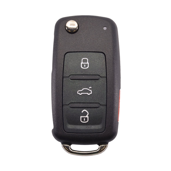 VW 2011-2016 4-Button Flip Remote Head Key (for Keyed Ignitions) (FCC: NBG010180T)
