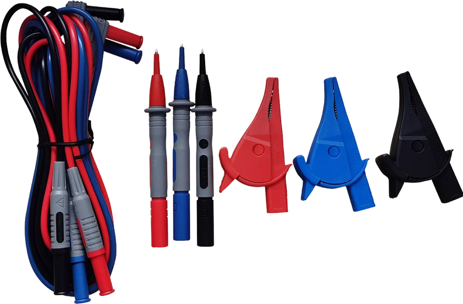 Premium Silicone 5' Stackable 4mm Banana Lead Set
