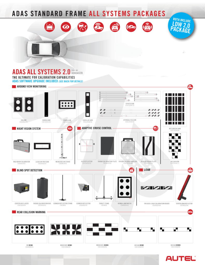 Autel Adas - Ma600 Portable Frame Ldw2.0 Mobile Lane Departure Warning All Systems