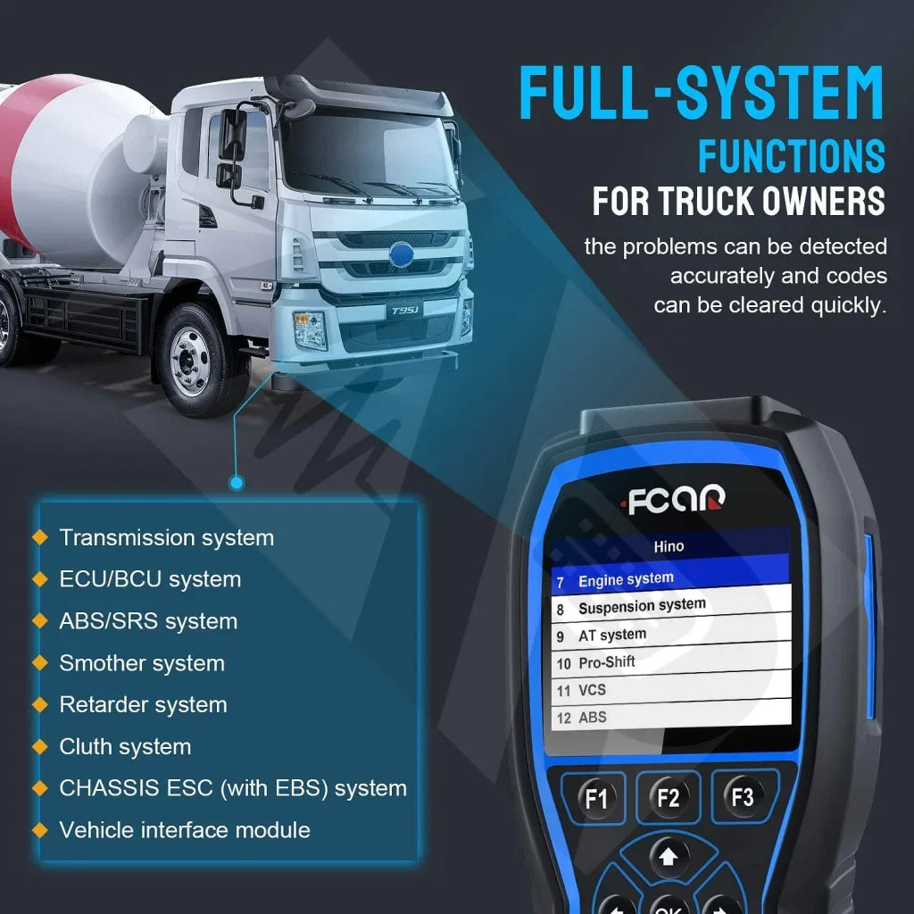 Fcar F506 - Pocket Medium/heavy Duty Scan Tool 6/9 Pin Tools