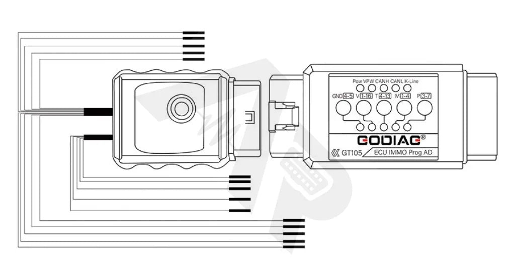Godiag Gt105 + Gt107 - Obd2 Immobilizer Assist Tool And Dsg Gearbox Adapter Breakout Box