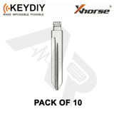 Key Blade: 19# - Fo38 H75 Ford Blade For Xhorse & Keydiy Universal Remotes (Pack Of 10X) Blades